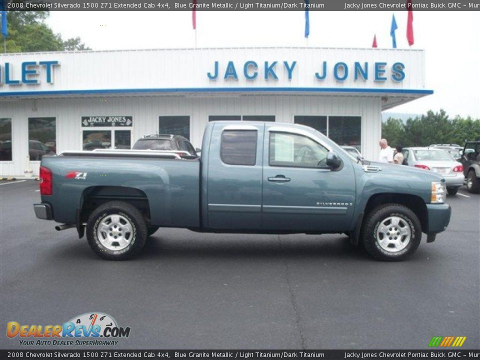 2008 Chevrolet Silverado 1500 Z71 Extended Cab 4x4 Blue Granite Metallic / Light Titanium/Dark Titanium Photo #9