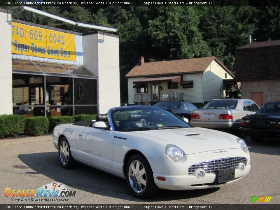 2002 Ford Thunderbird Premium Roadster Whisper White / Midnight Black Photo #2