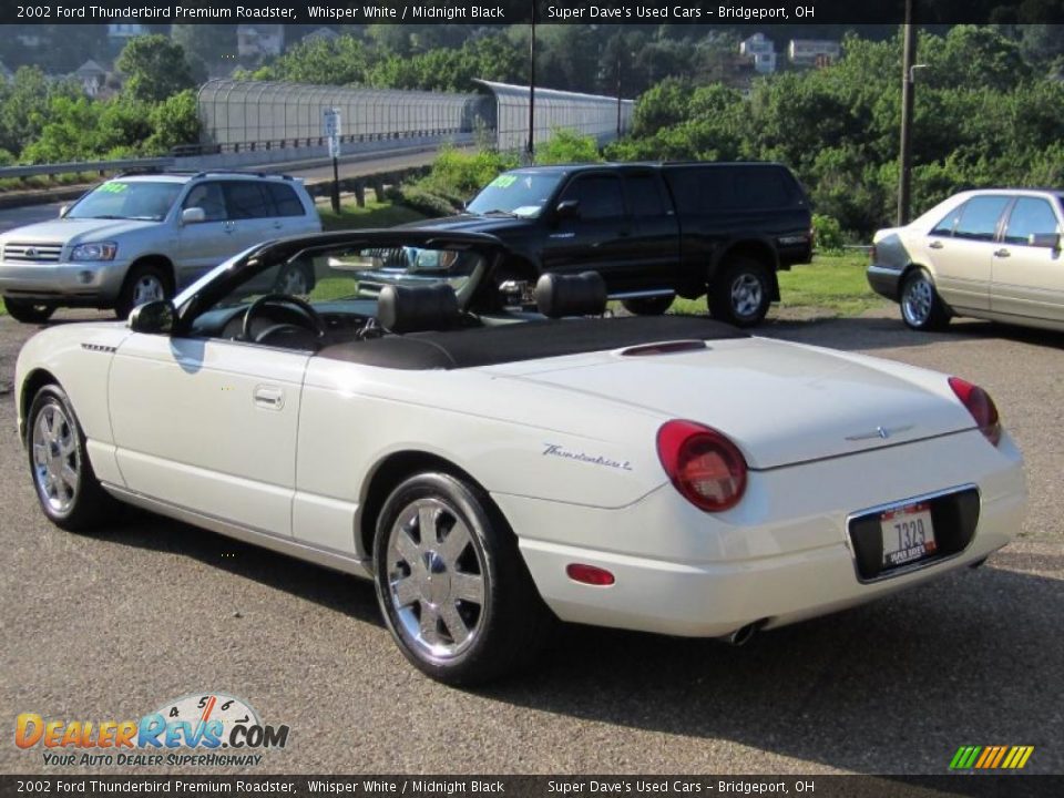 2002 Ford Thunderbird Premium Roadster Whisper White / Midnight Black Photo #7