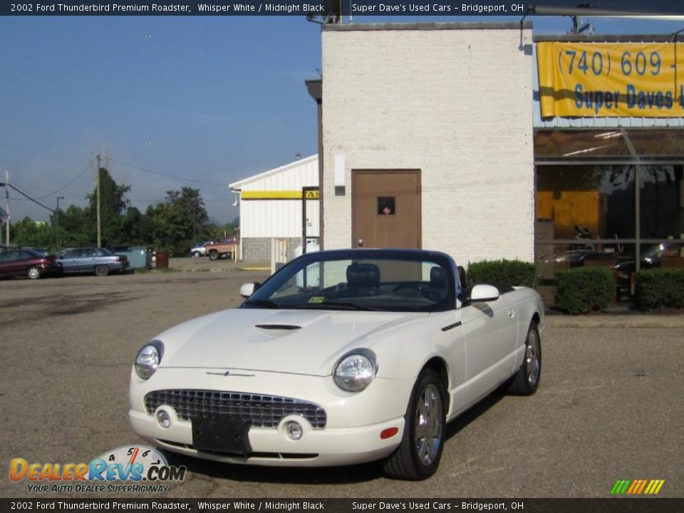 2002 Ford Thunderbird Premium Roadster Whisper White / Midnight Black Photo #10