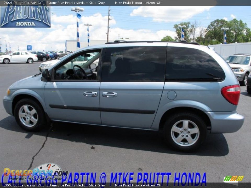 2006 Dodge Caravan SXT Butane Blue Pearl / Medium Slate Gray Photo #1