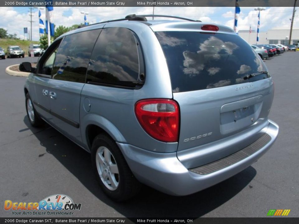 2006 Dodge Caravan SXT Butane Blue Pearl / Medium Slate Gray Photo #2