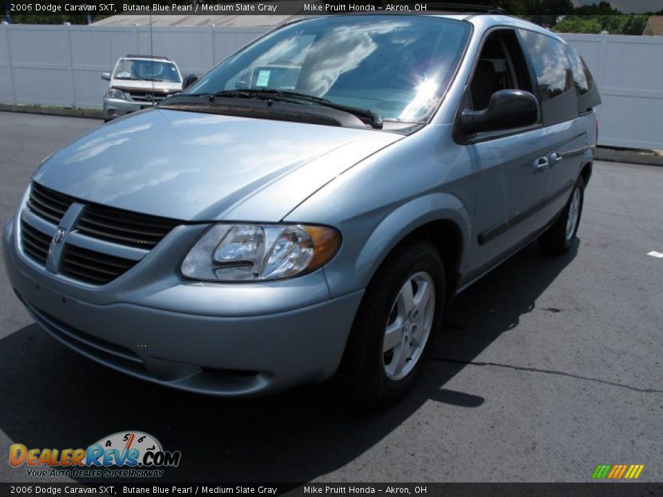 2006 Dodge Caravan SXT Butane Blue Pearl / Medium Slate Gray Photo #3