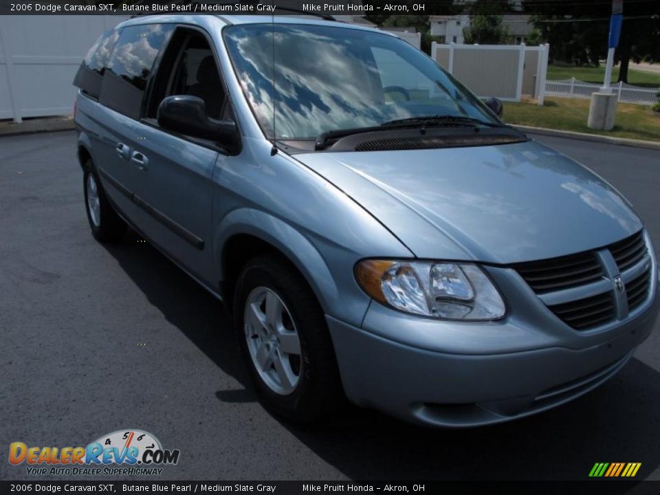 2006 Dodge Caravan SXT Butane Blue Pearl / Medium Slate Gray Photo #5