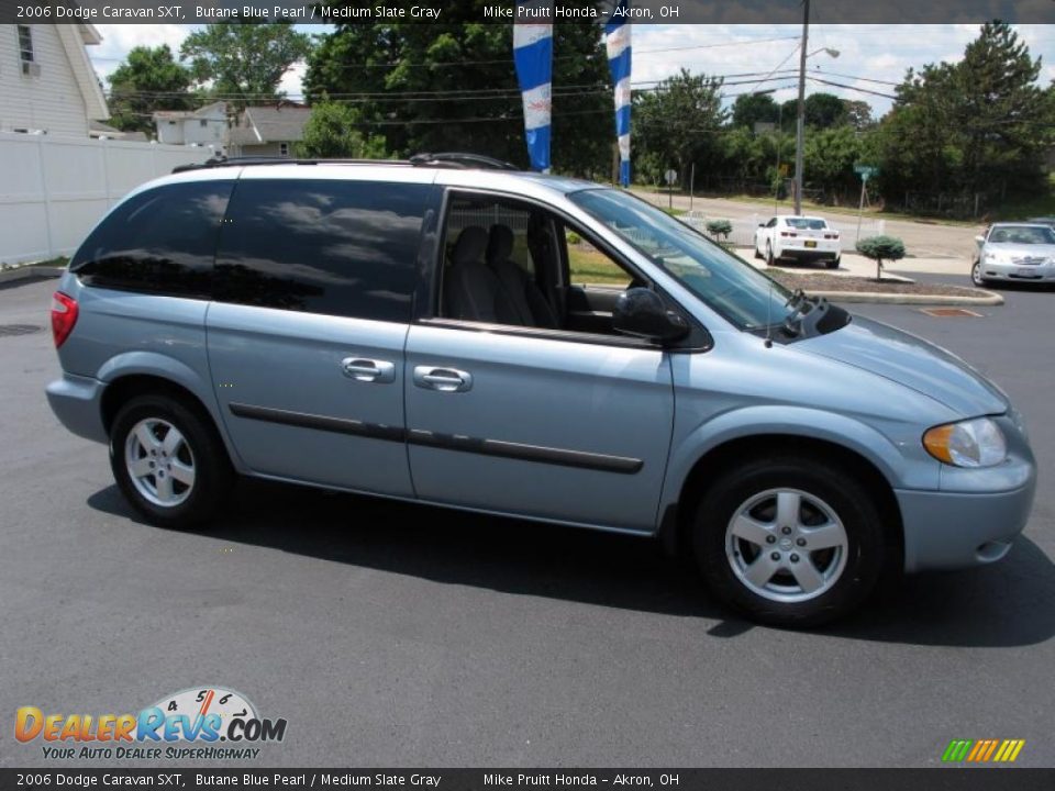 2006 Dodge Caravan SXT Butane Blue Pearl / Medium Slate Gray Photo #6