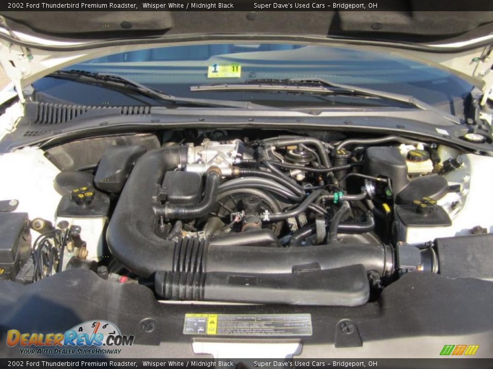 2002 Ford Thunderbird Premium Roadster Whisper White / Midnight Black Photo #22