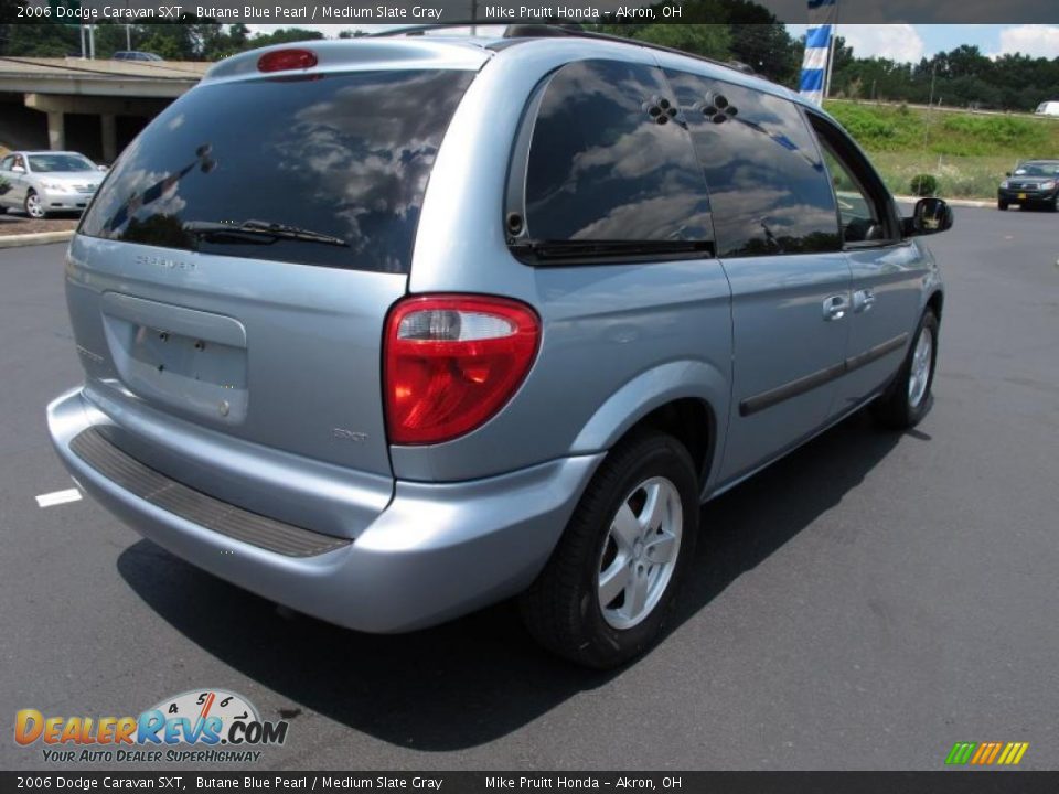 2006 Dodge Caravan SXT Butane Blue Pearl / Medium Slate Gray Photo #7