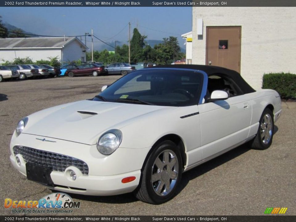 2002 Ford Thunderbird Premium Roadster Whisper White / Midnight Black Photo #29