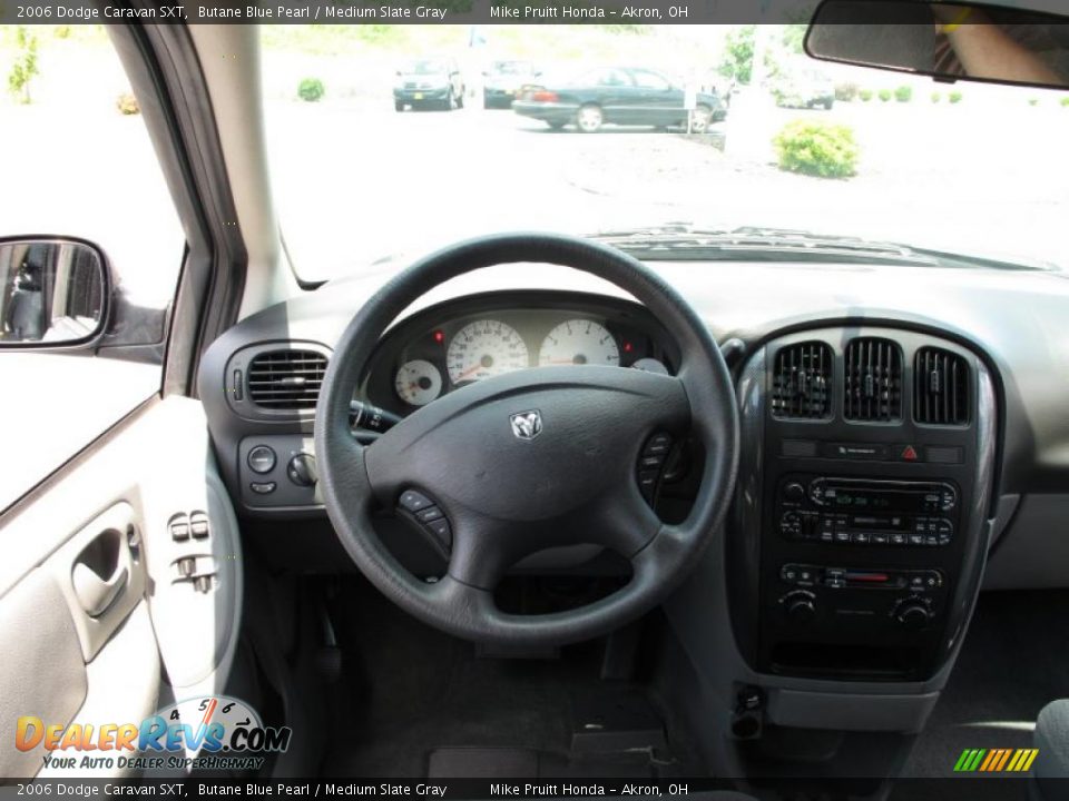 2006 Dodge Caravan SXT Butane Blue Pearl / Medium Slate Gray Photo #16