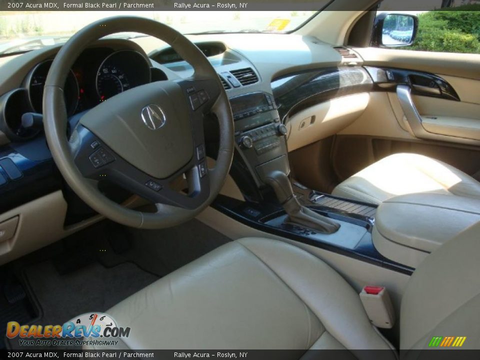 2007 Acura MDX Formal Black Pearl / Parchment Photo #9