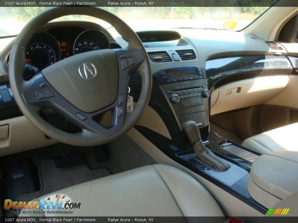 2007 Acura MDX Formal Black Pearl / Parchment Photo #10