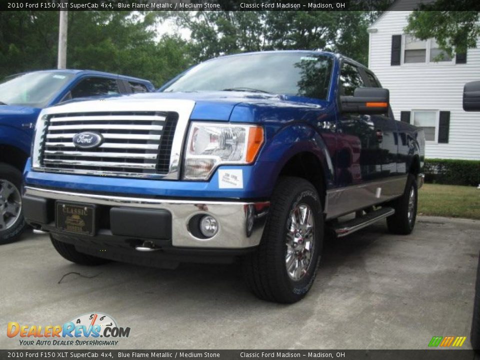 2010 Ford F150 XLT SuperCab 4x4 Blue Flame Metallic / Medium Stone Photo #1