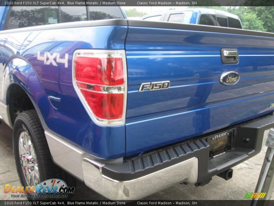 2010 Ford F150 XLT SuperCab 4x4 Blue Flame Metallic / Medium Stone Photo #4