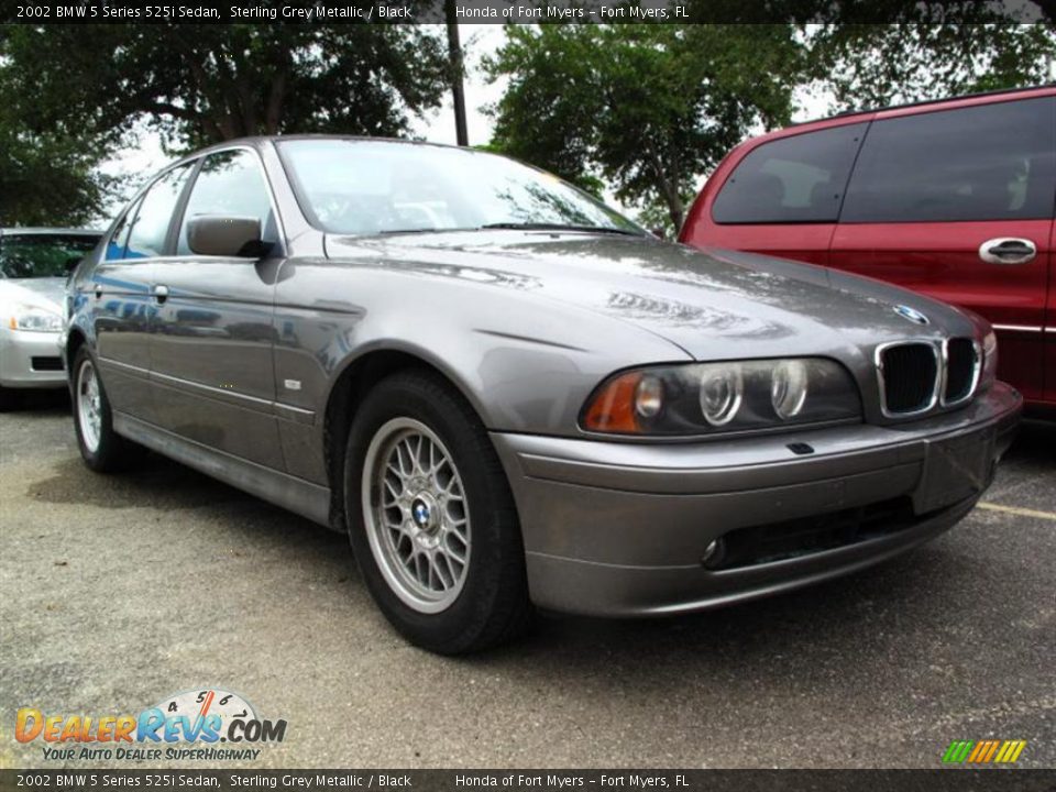 2002 BMW 5 Series 525i Sedan Sterling Grey Metallic / Black Photo #1