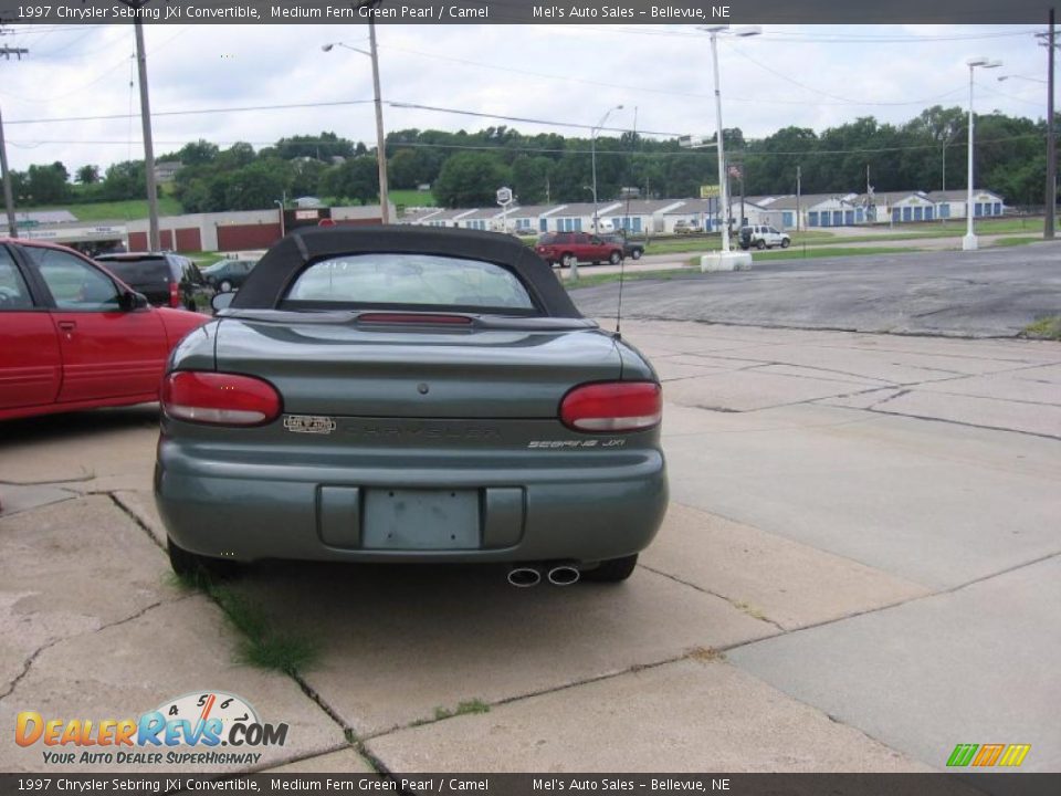 1997 Chrysler Sebring JXi Convertible Medium Fern Green Pearl / Camel ...