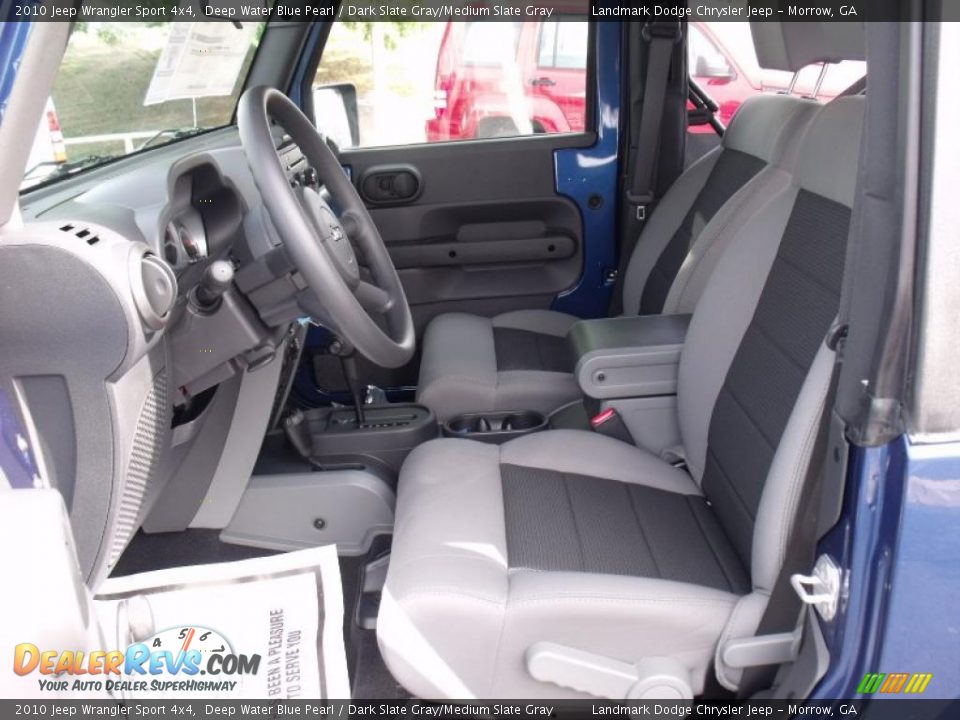 2010 Jeep Wrangler Sport 4x4 Deep Water Blue Pearl / Dark Slate Gray/Medium Slate Gray Photo #7
