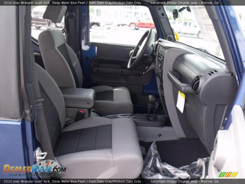2010 Jeep Wrangler Sport 4x4 Deep Water Blue Pearl / Dark Slate Gray/Medium Slate Gray Photo #9