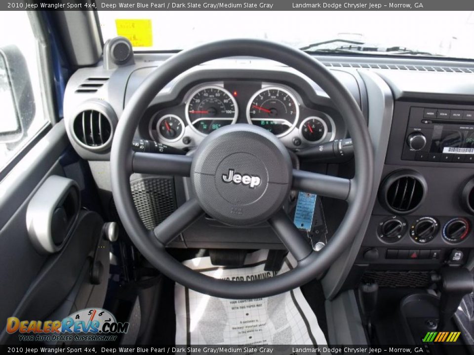 2010 Jeep Wrangler Sport 4x4 Deep Water Blue Pearl / Dark Slate Gray/Medium Slate Gray Photo #11