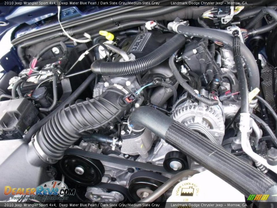 2010 Jeep Wrangler Sport 4x4 Deep Water Blue Pearl / Dark Slate Gray/Medium Slate Gray Photo #12
