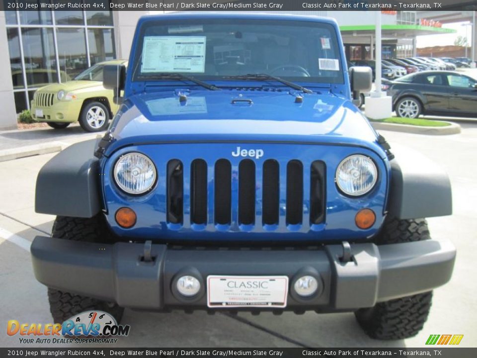 2010 Jeep Wrangler Rubicon 4x4 Deep Water Blue Pearl / Dark Slate Gray/Medium Slate Gray Photo #5