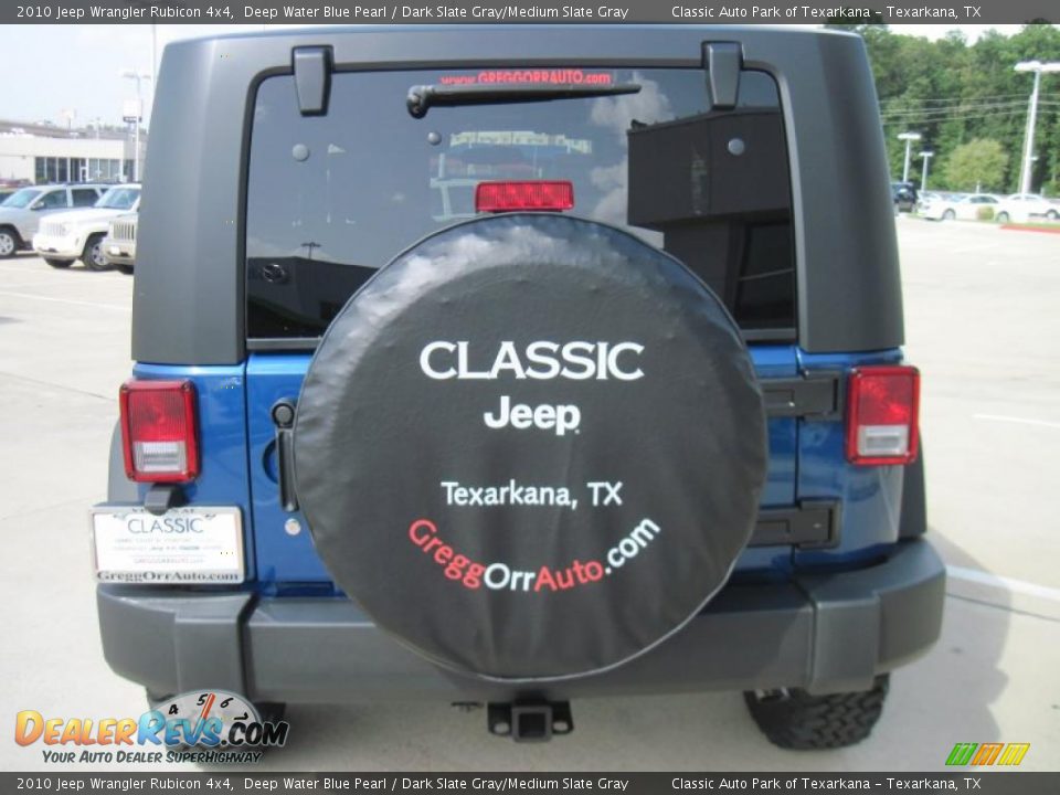 2010 Jeep Wrangler Rubicon 4x4 Deep Water Blue Pearl / Dark Slate Gray/Medium Slate Gray Photo #6