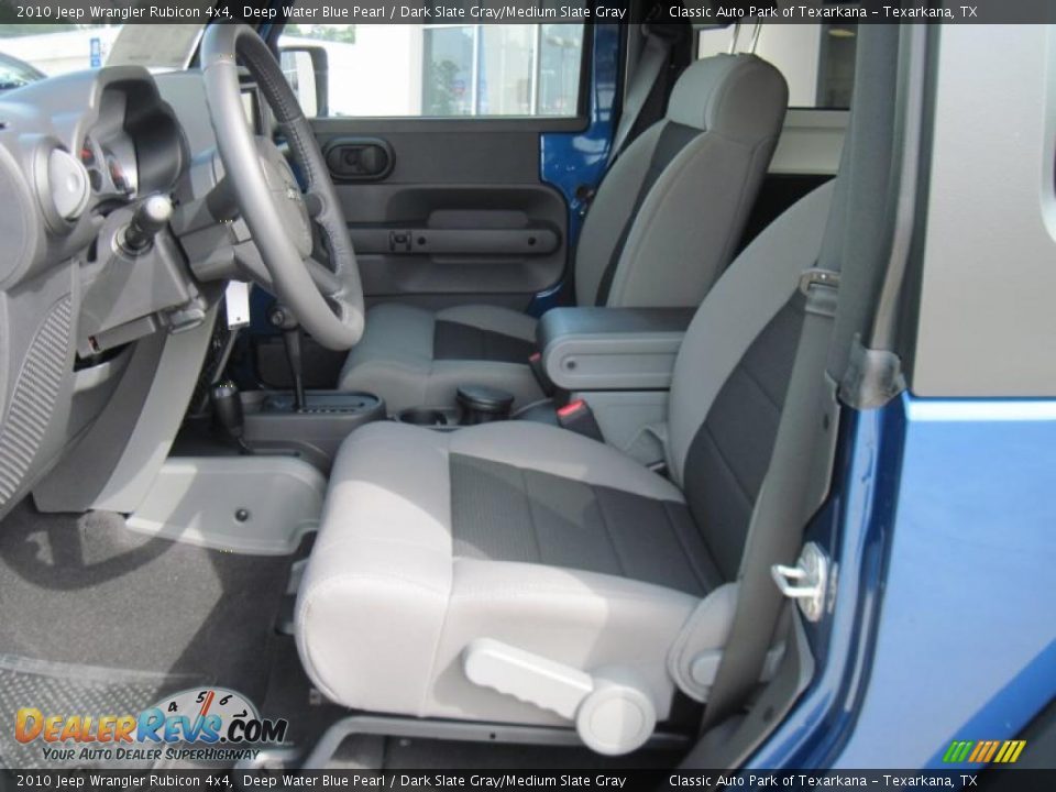 2010 Jeep Wrangler Rubicon 4x4 Deep Water Blue Pearl / Dark Slate Gray/Medium Slate Gray Photo #7