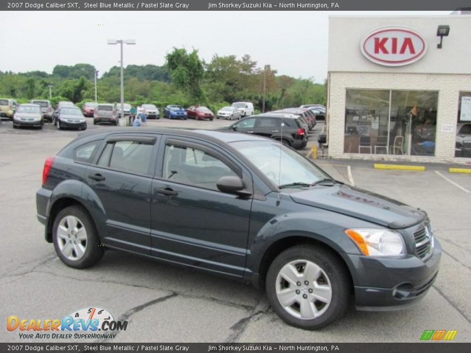 2007 Dodge Caliber SXT Steel Blue Metallic / Pastel Slate Gray Photo #1
