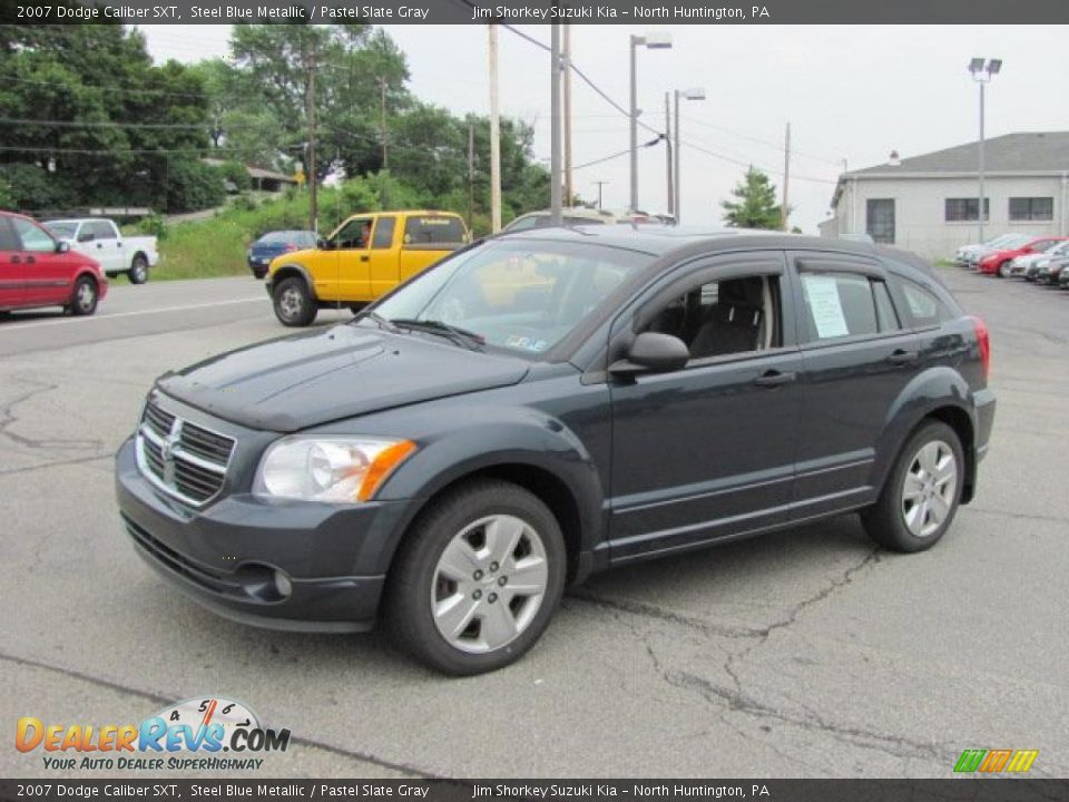 2007 Dodge Caliber SXT Steel Blue Metallic / Pastel Slate Gray Photo #6