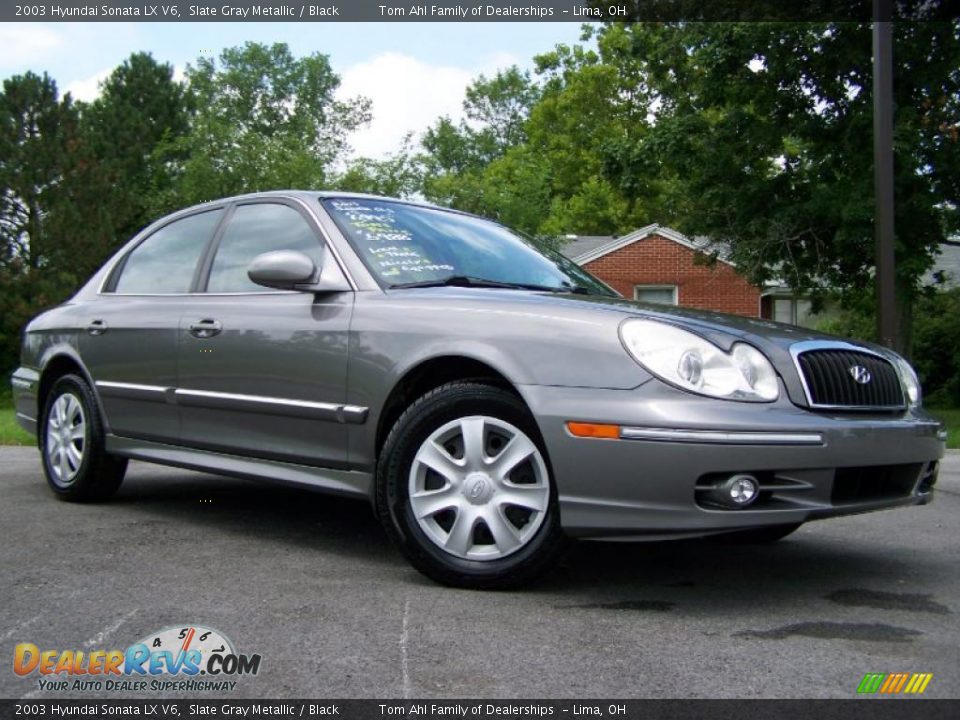 2003 Hyundai Sonata LX V6 Slate Gray Metallic / Black Photo #1