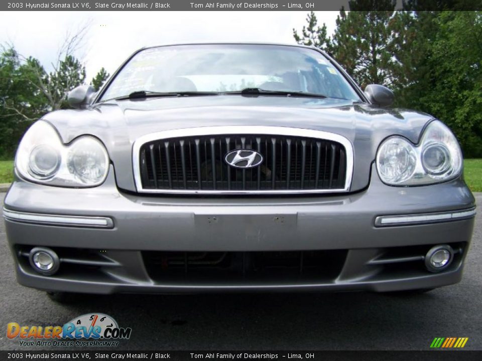 2003 Hyundai Sonata LX V6 Slate Gray Metallic / Black Photo #2