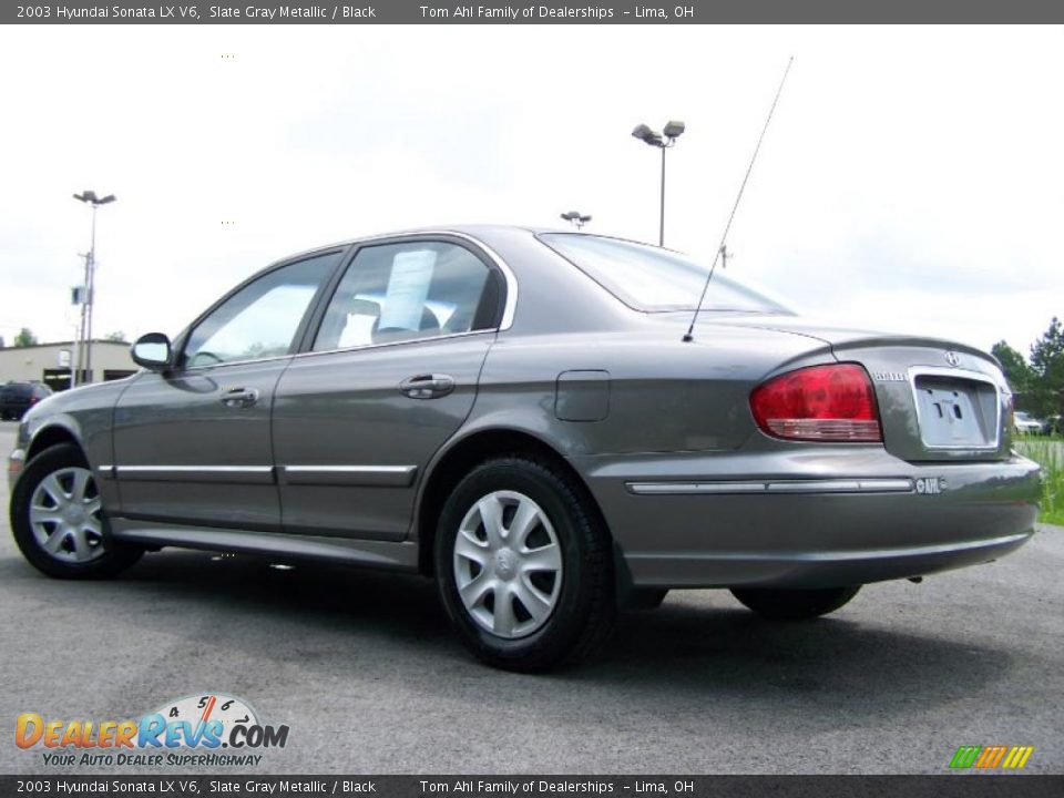 2003 Hyundai Sonata LX V6 Slate Gray Metallic / Black Photo #3