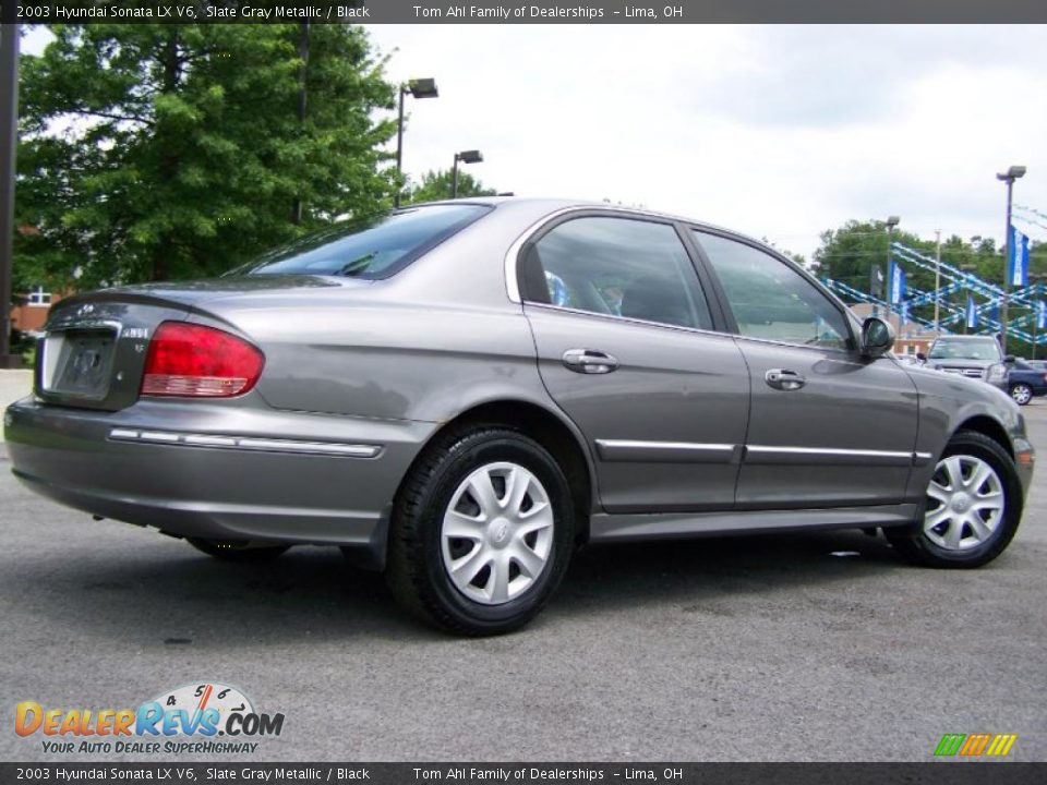 2003 Hyundai Sonata LX V6 Slate Gray Metallic / Black Photo #6