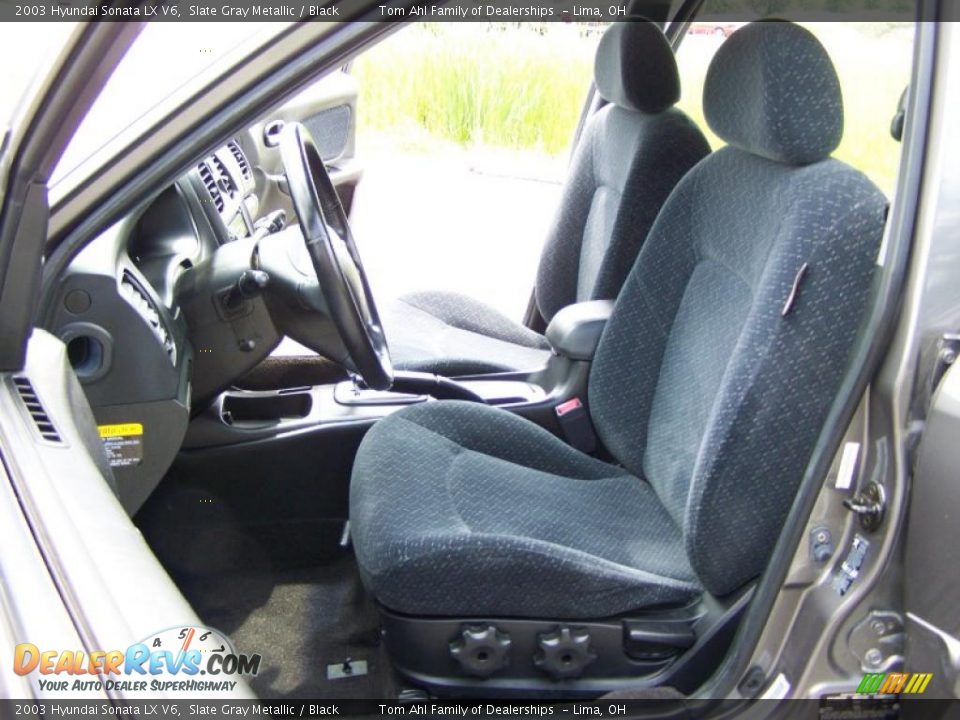 2003 Hyundai Sonata LX V6 Slate Gray Metallic / Black Photo #7