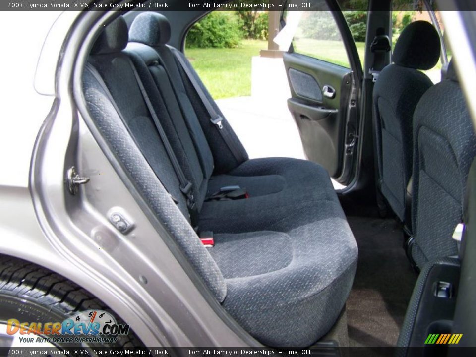 2003 Hyundai Sonata LX V6 Slate Gray Metallic / Black Photo #11