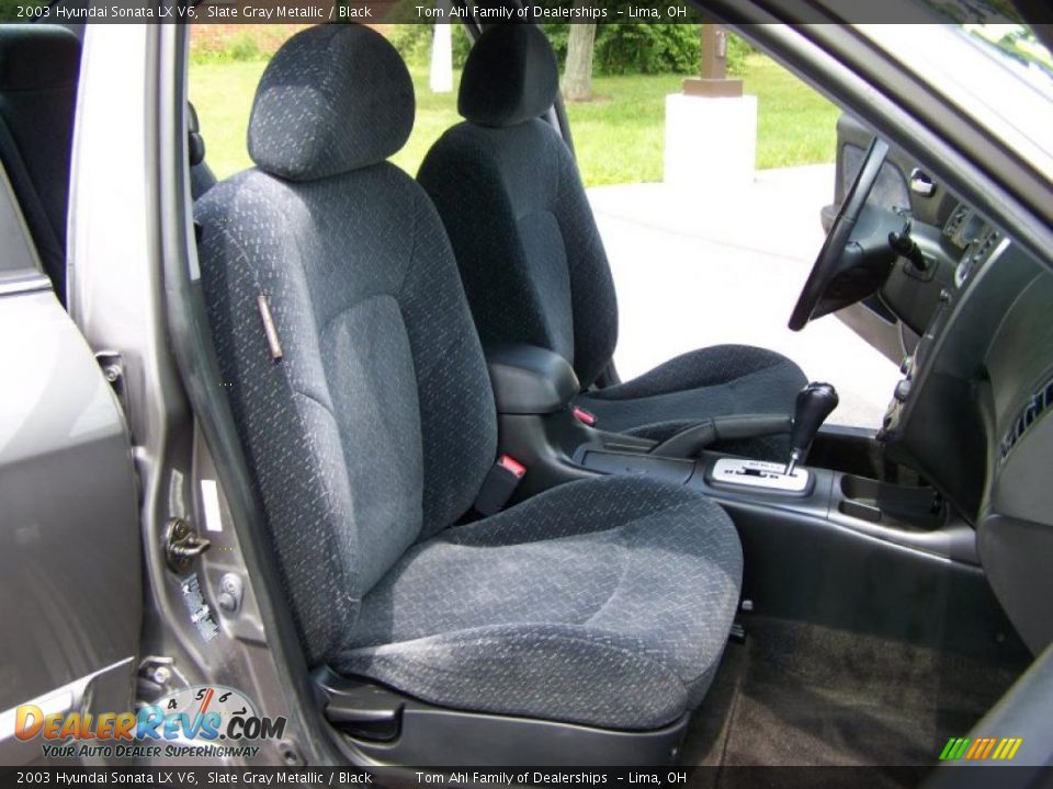 2003 Hyundai Sonata LX V6 Slate Gray Metallic / Black Photo #12
