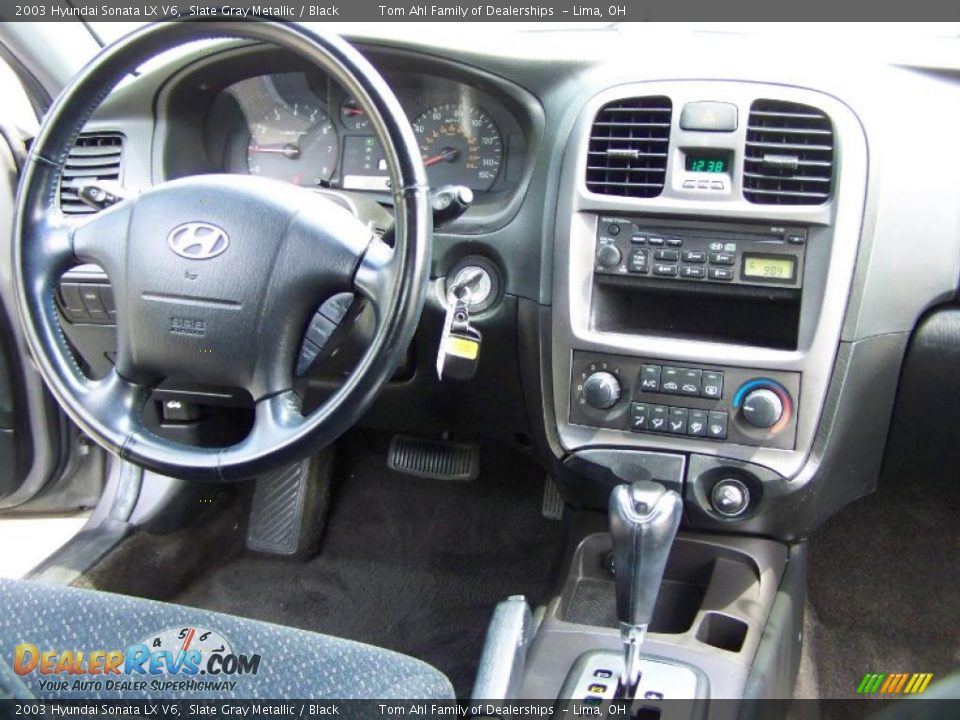 2003 Hyundai Sonata LX V6 Slate Gray Metallic / Black Photo #13