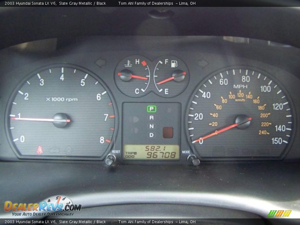 2003 Hyundai Sonata LX V6 Slate Gray Metallic / Black Photo #15