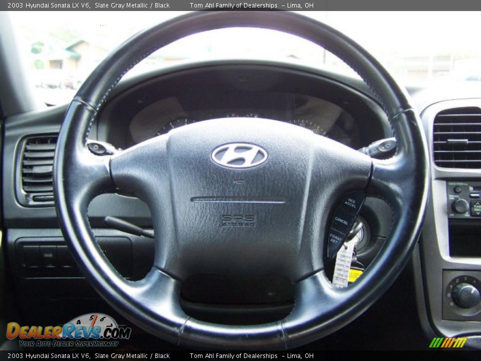 2003 Hyundai Sonata LX V6 Slate Gray Metallic / Black Photo #16