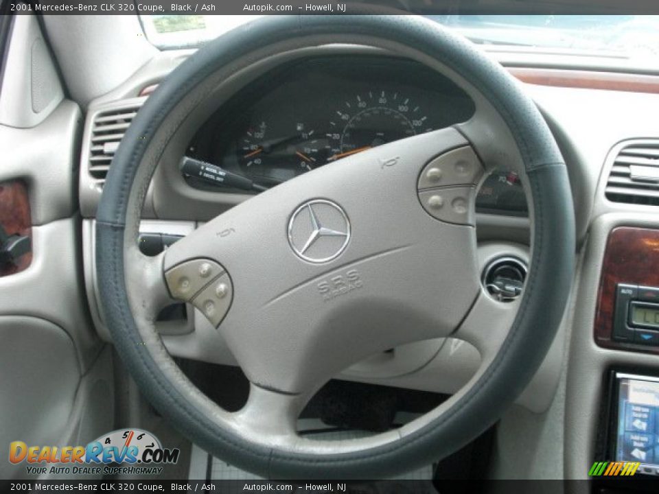 2001 Mercedes-Benz CLK 320 Coupe Black / Ash Photo #15