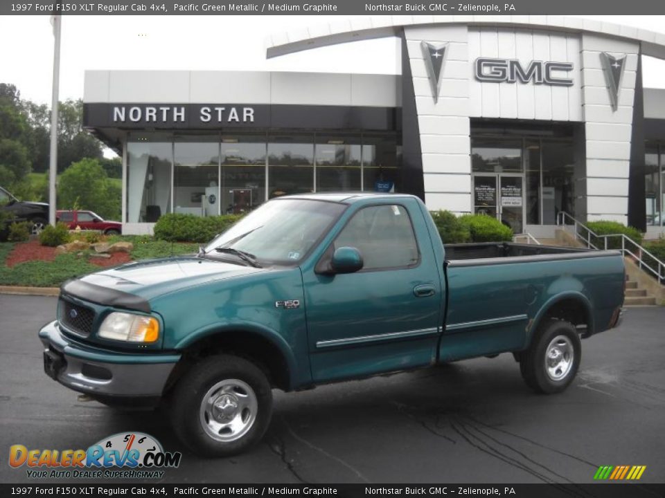 1997 Ford F150 XLT Regular Cab 4x4 Pacific Green Metallic / Medium Graphite Photo #1