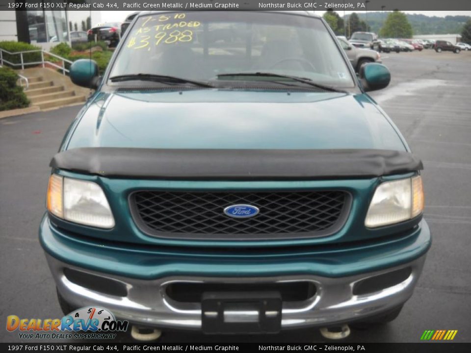 1997 Ford F150 XLT Regular Cab 4x4 Pacific Green Metallic / Medium Graphite Photo #2