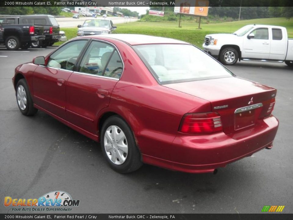 2000 Mitsubishi Galant ES Patriot Red Pearl / Gray Photo #7