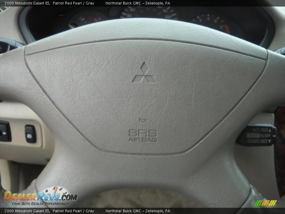 2000 Mitsubishi Galant ES Patriot Red Pearl / Gray Photo #19