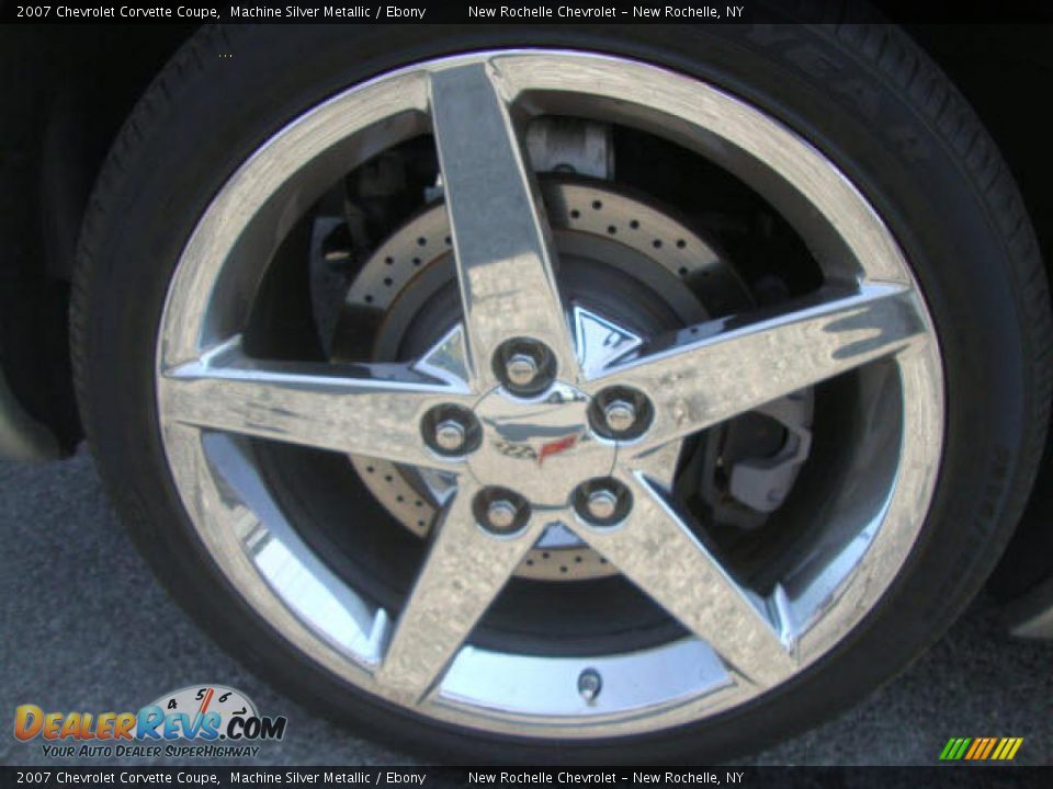 2007 Chevrolet Corvette Coupe Machine Silver Metallic / Ebony Photo #7