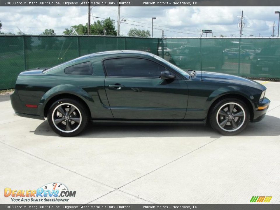 2008 Ford Mustang Bullitt Coupe Highland Green Metallic / Dark Charcoal Photo #2