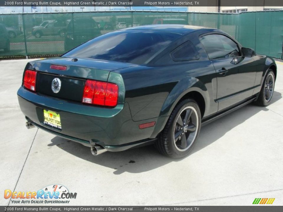 2008 Ford Mustang Bullitt Coupe Highland Green Metallic / Dark Charcoal Photo #3