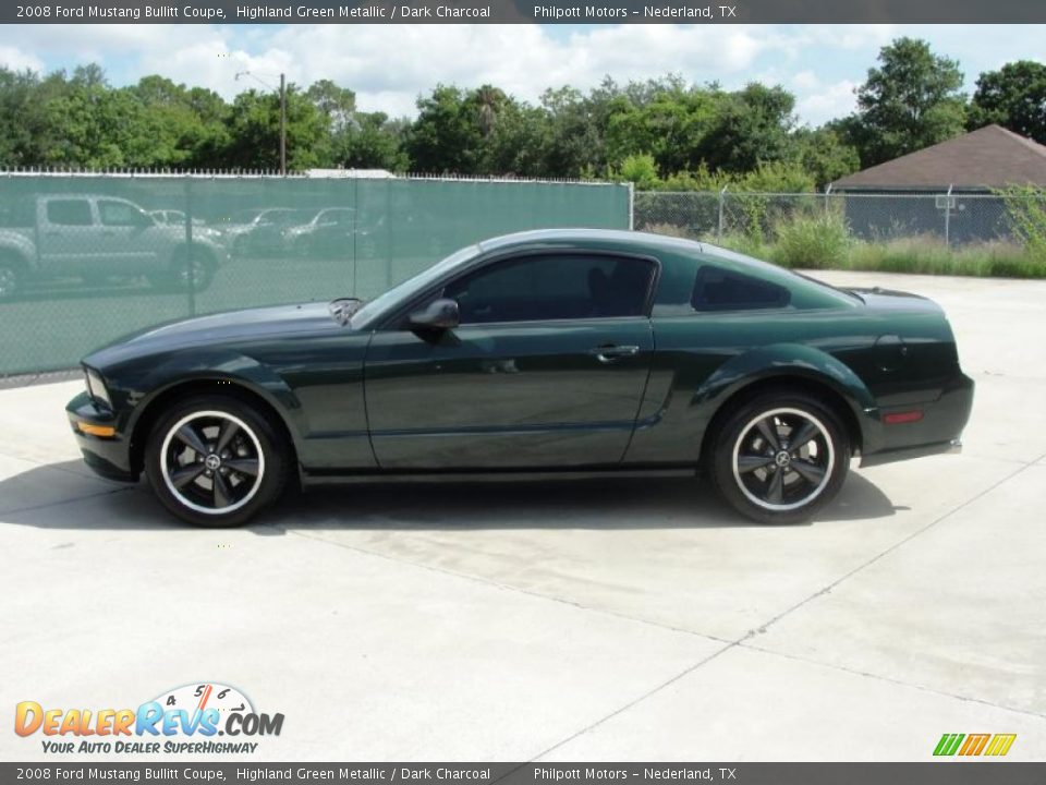 2008 Ford Mustang Bullitt Coupe Highland Green Metallic / Dark Charcoal Photo #6