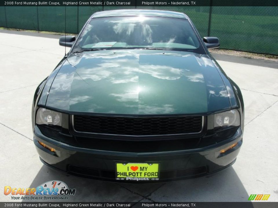 2008 Ford Mustang Bullitt Coupe Highland Green Metallic / Dark Charcoal Photo #8