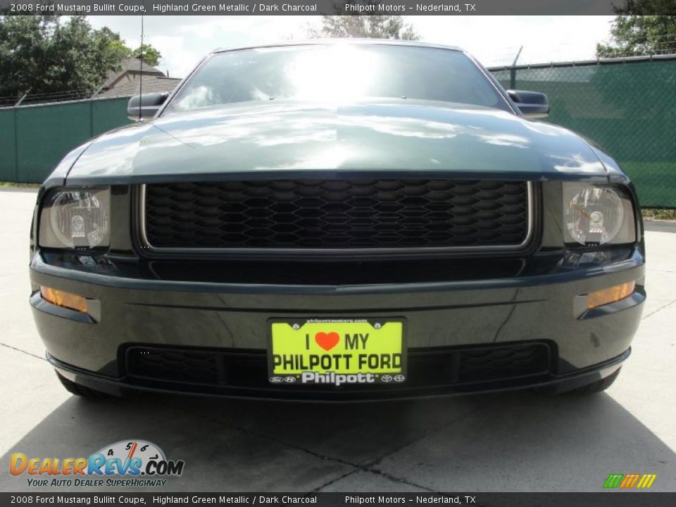 2008 Ford Mustang Bullitt Coupe Highland Green Metallic / Dark Charcoal Photo #9