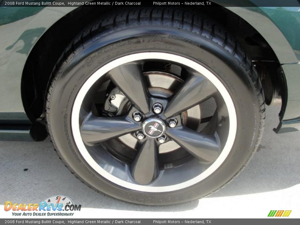 2008 Ford Mustang Bullitt Coupe Highland Green Metallic / Dark Charcoal Photo #13